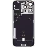 Iphone 16 Pro Max ile Uyumlu Arka Cam Çelik Plakalı Kablosuz NFC Şarj MagSafe Mıknatıs ve El Feneri Esnek ile Uyumlu Full Çöl Titanyumu - Görsel 3