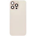 Iphone 16 Pro Max ile Uyumlu Arka Cam Çelik Plakalı Kablosuz NFC Şarj MagSafe Mıknatıs ve El Feneri Esnek ile Uyumlu Full  Çöl Titanyumu - Görsel 3