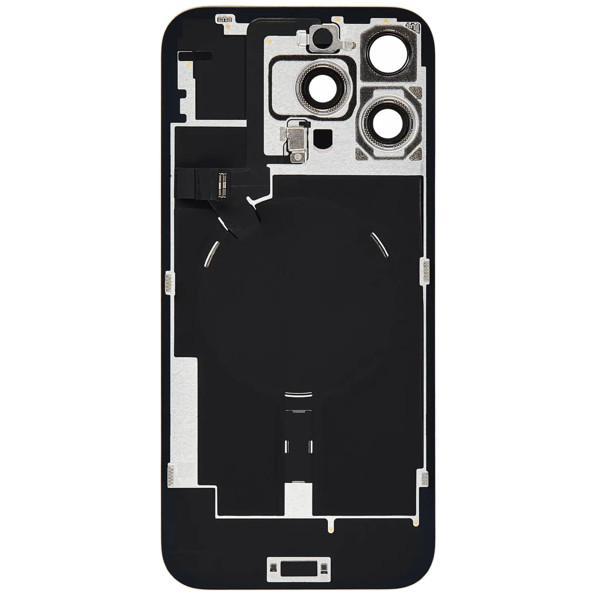 Iphone 16 Pro Max ile Uyumlu Arka Cam Çelik Plakalı Kablosuz NFC Şarj MagSafe Mıknatıs ve El Feneri Esnek ile Uyumlu Full  Çöl Titanyumu - Görsel 4