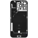 Iphone 16 Pro Max ile Uyumlu Arka Cam Çelik Plakalı Kablosuz NFC Şarj MagSafe Mıknatıs ve El Feneri Esnek ile Uyumlu Full  Çöl Titanyumu - Görsel 4