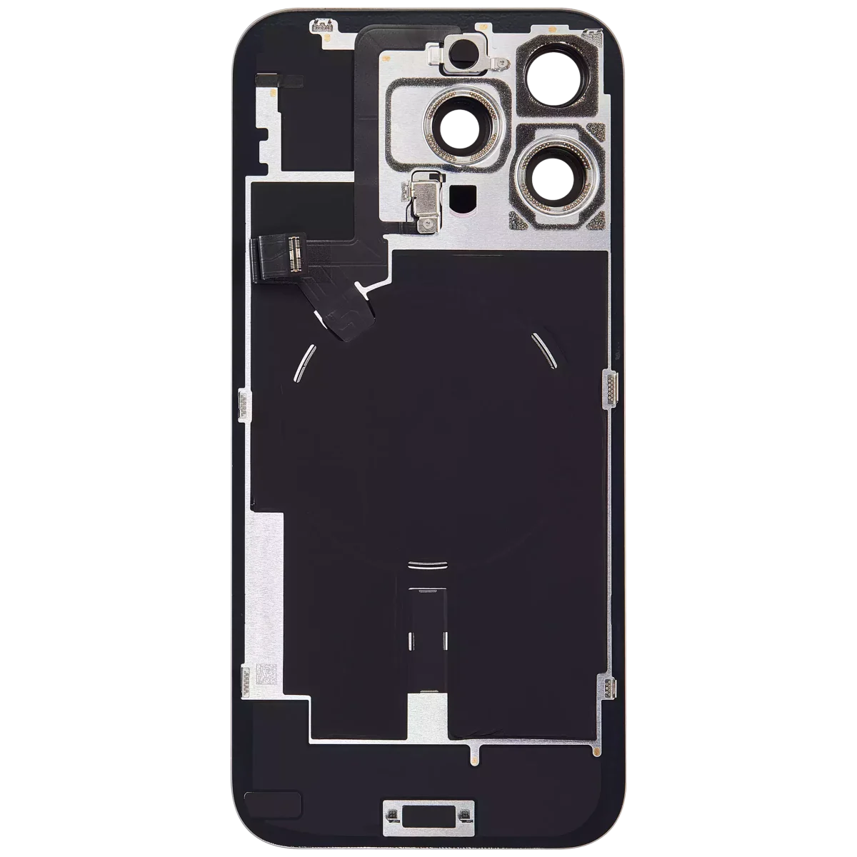 Iphone 16 Pro Max ile Uyumlu Arka Cam Çelik Plakalı Kablosuz NFC Şarj MagSafe Mıknatıs ve El Feneri Esnek ile Uyumlu Full Doğal Titanyum - Görsel 3
