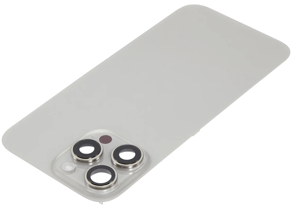 Iphone 16 Pro Max ile Uyumlu Arka Cam Çelik Plakalı Kablosuz NFC Şarj MagSafe Mıknatıs ve El Feneri Esnek ile Uyumlu Full  Doğal Titanyum - Görsel 5