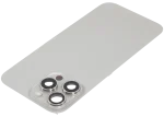 Iphone 16 Pro Max ile Uyumlu Arka Cam Çelik Plakalı Kablosuz NFC Şarj MagSafe Mıknatıs ve El Feneri Esnek ile Uyumlu Full  Doğal Titanyum - Görsel 5