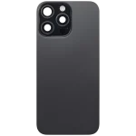 Iphone 16 Pro Max ile Uyumlu Arka Cam Çelik Plakalı Kablosuz NFC Şarj MagSafe Mıknatıs ve El Feneri Esnek ile Uyumlu Full  Siyah Titanyum - Görsel 3