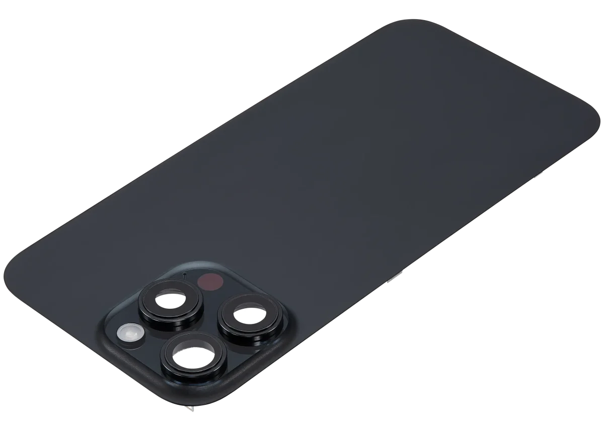 Iphone 16 Pro Max ile Uyumlu Arka Cam Çelik Plakalı Kablosuz NFC Şarj MagSafe Mıknatıs ve El Feneri Esnek ile Uyumlu Full  Siyah Titanyum - Görsel 5