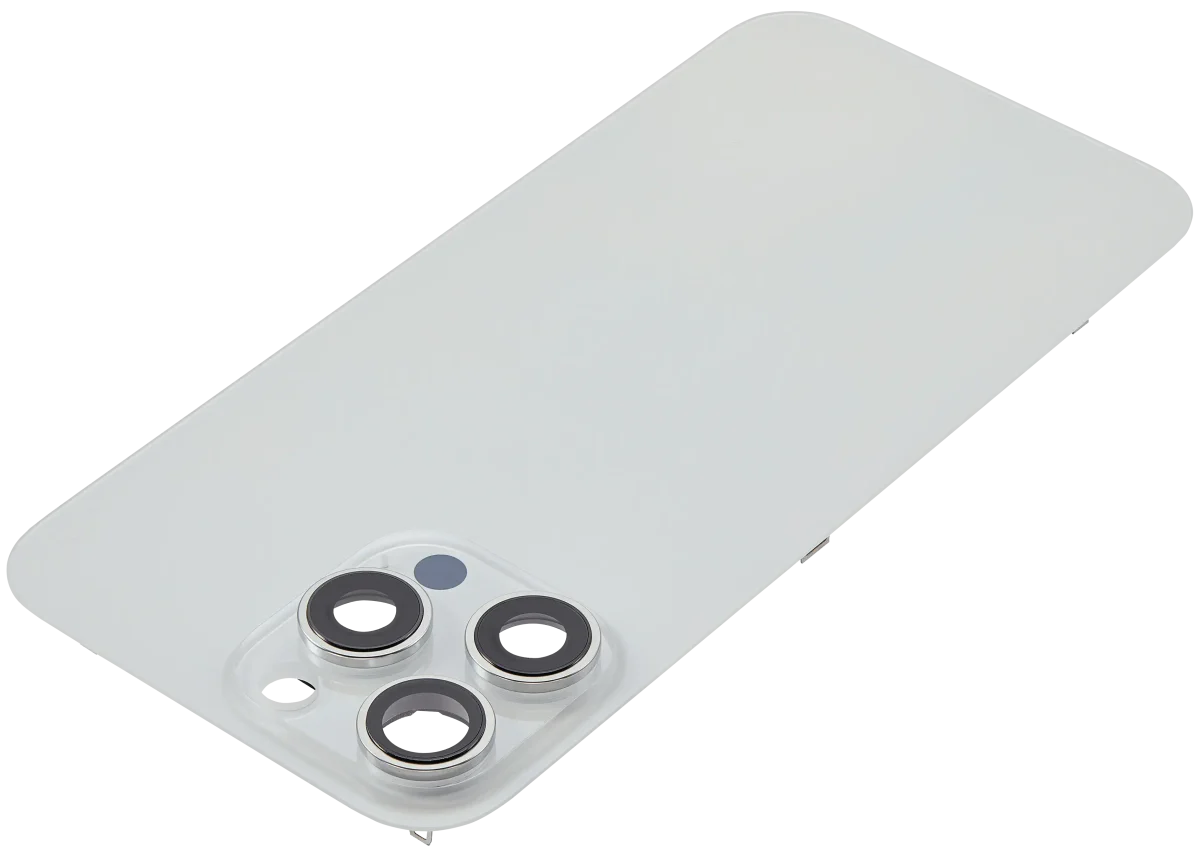 Iphone 16 Pro Max ile Uyumlu Arka Cam Çelik Plakalı MagSafe Mıknatıs Önceden Takılmış Kapak  Beyaz Titanyum - Görsel 5