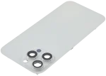 Iphone 16 Pro Max ile Uyumlu Arka Cam Çelik Plakalı MagSafe Mıknatıs Önceden Takılmış Kapak  Beyaz Titanyum - Görsel 5