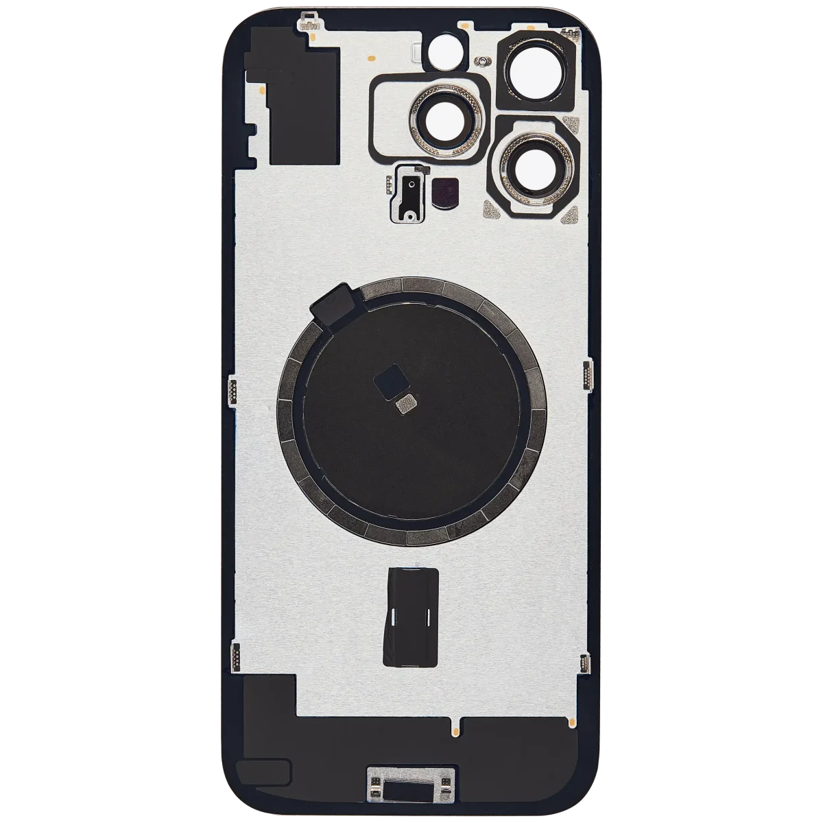 Iphone 16 Pro Max ile Uyumlu Arka Cam Çelik Plakalı MagSafe Mıknatıs Önceden Takılmış Kapak  Çöl Titanyumu - Görsel 4