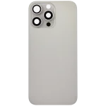 Iphone 16 Pro Max ile Uyumlu Arka Cam Çelik Plakalı MagSafe Mıknatıs Önceden Takılmış Kapak  Doğal Titanyum - Görsel 3