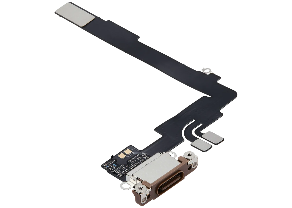 Iphone 16 Pro Max ile Uyumlu Şarj Portu Esnek Kablosu Aftermarket Plus Desert Titaniumu - Görsel 4
