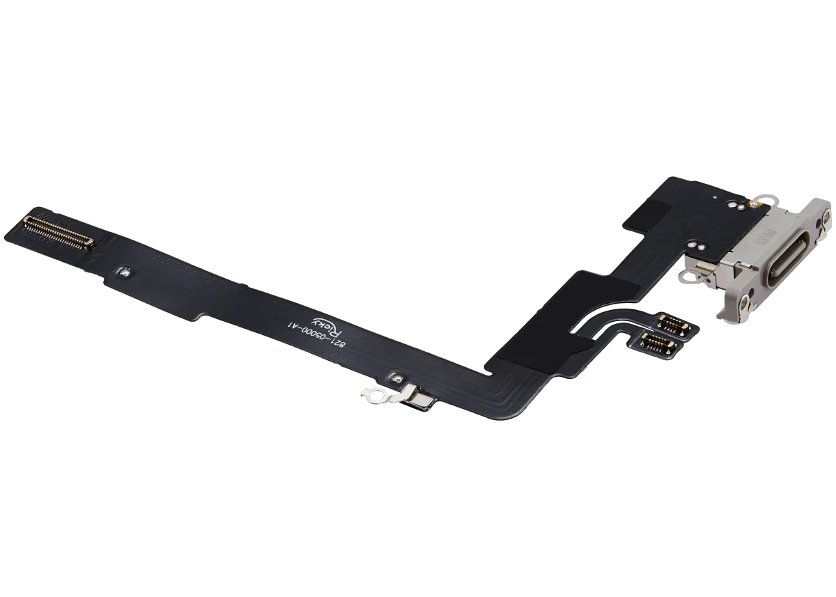 Iphone 16 Pro Max ile Uyumlu Şarj Portu Esnek Kablosu Aftermarket Plus Doğal Titanyum - Görsel 5