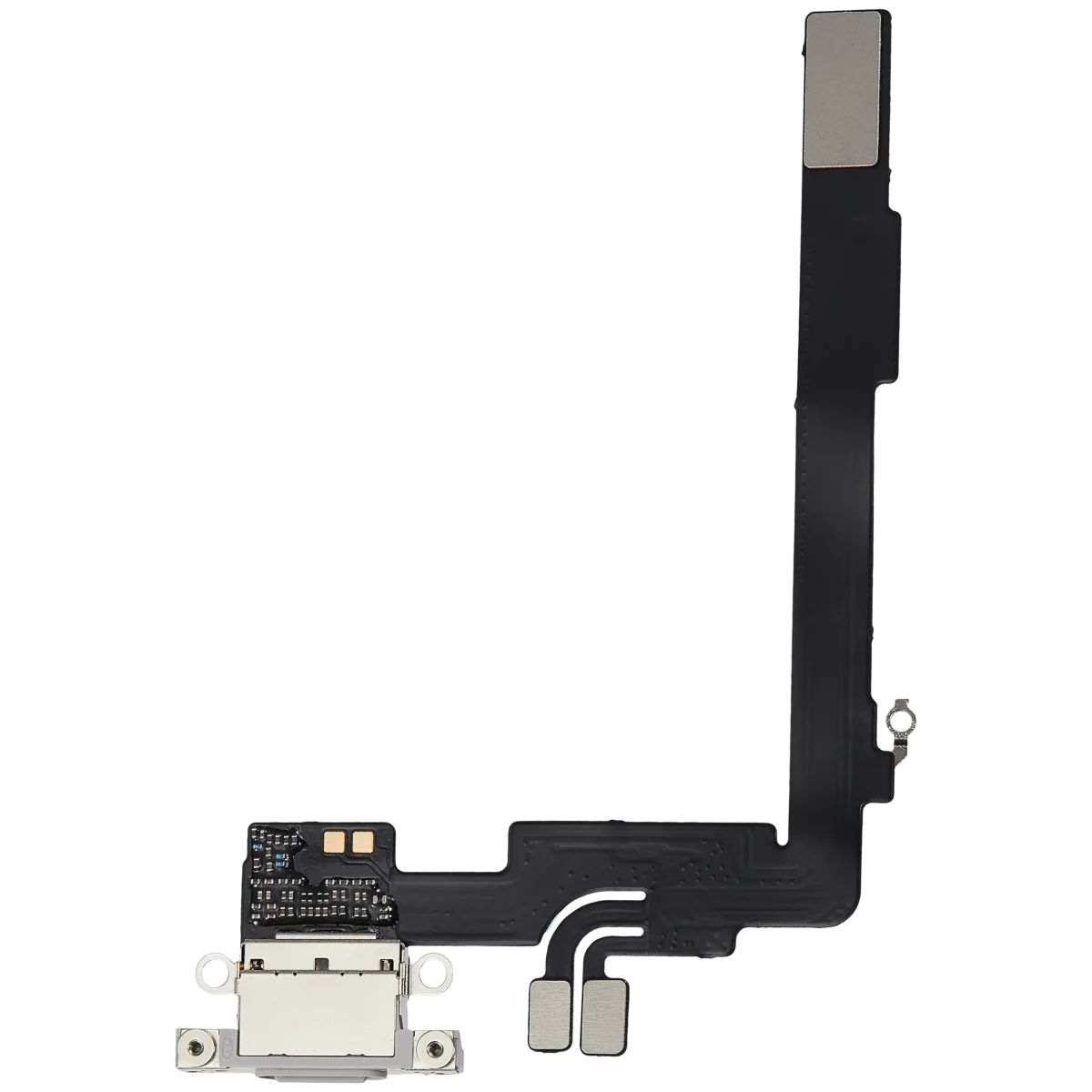 Iphone 16 Pro Max ile Uyumlu Şarj Portu Esnek Kablosu Aftermarket Plus ile Uyumlu Beyaz Titanyum