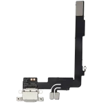 Iphone 16 Pro Max ile Uyumlu Şarj Portu Esnek Kablosu Aftermarket Plus ile Uyumlu Beyaz Titanyum