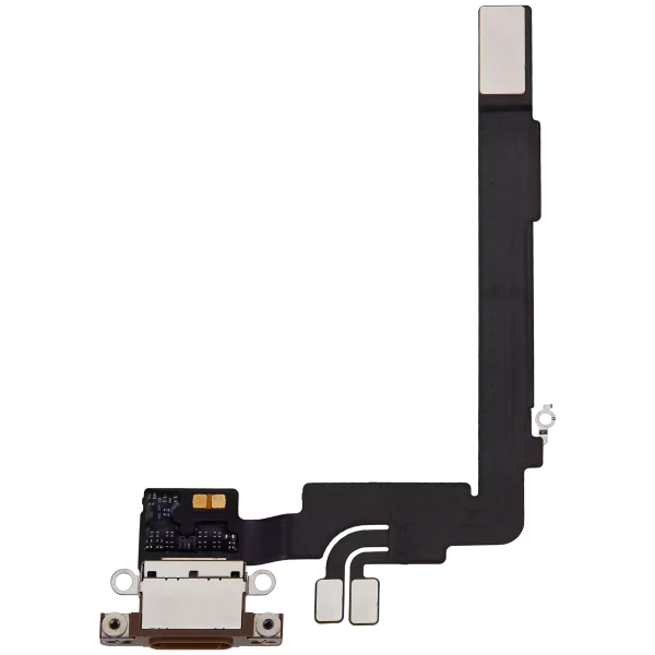 Iphone 16 Pro Max ile Uyumlu Şarj Portu Esnek Kablosu Premium Desert Titanium