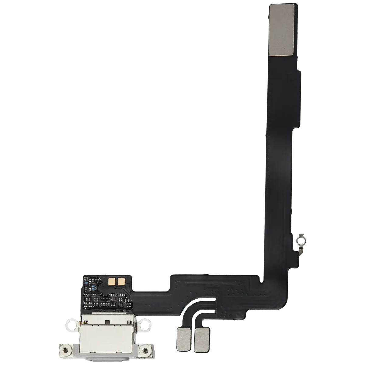 Iphone 16 Pro Max ile Uyumlu Şarj Portu Girişli Mifrofon Filmi Şarj Filmi (Orijinal Servis Ürün) Beyaz Titanyum
