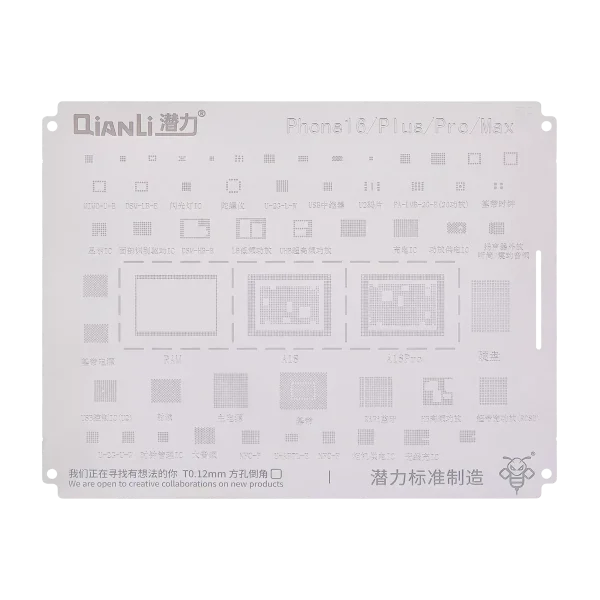Iphone 16 Pro ile Entegre Kalıplama Şablonu QS689 / 16 Plus / 16 Pro / 16 Pro Max Qianli