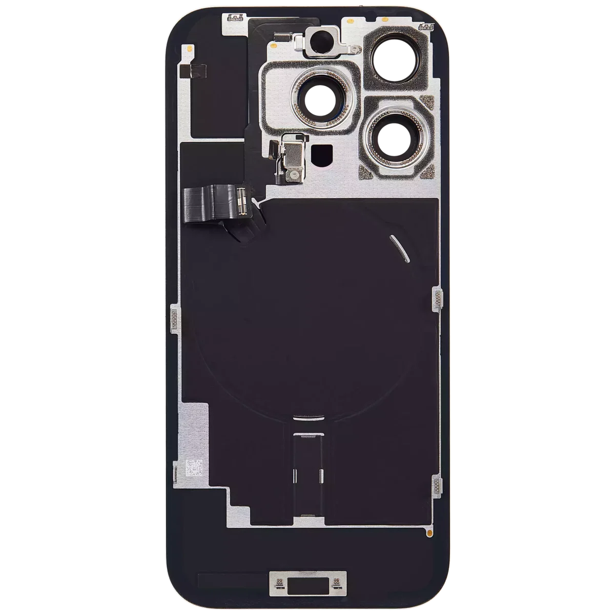 Iphone 16 Pro ile Uyumlu Arka Cam Çelik Plakalı Kablosuz NFC Şarj MagSafe Mıknatıs ve El Feneri Esnek ile Uyumlu Full Beyaz Titanyum - Görsel 3