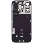 Iphone 16 Pro ile Uyumlu Arka Cam Çelik Plakalı Kablosuz NFC Şarj MagSafe Mıknatıs ve El Feneri Esnek ile Uyumlu Full Beyaz Titanyum - Görsel 3