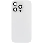 Iphone 16 Pro ile Uyumlu Arka Cam Çelik Plakalı Kablosuz NFC Şarj MagSafe Mıknatıs ve El Feneri Esnek ile Uyumlu Full  Beyaz Titanyum - Görsel 3