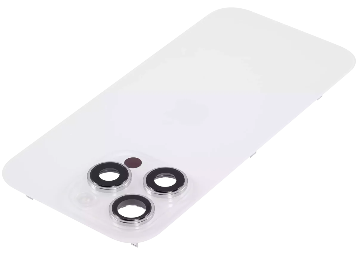 Iphone 16 Pro ile Uyumlu Arka Cam Çelik Plakalı Kablosuz NFC Şarj MagSafe Mıknatıs ve El Feneri Esnek ile Uyumlu Full Beyaz Titanyum - Görsel 4