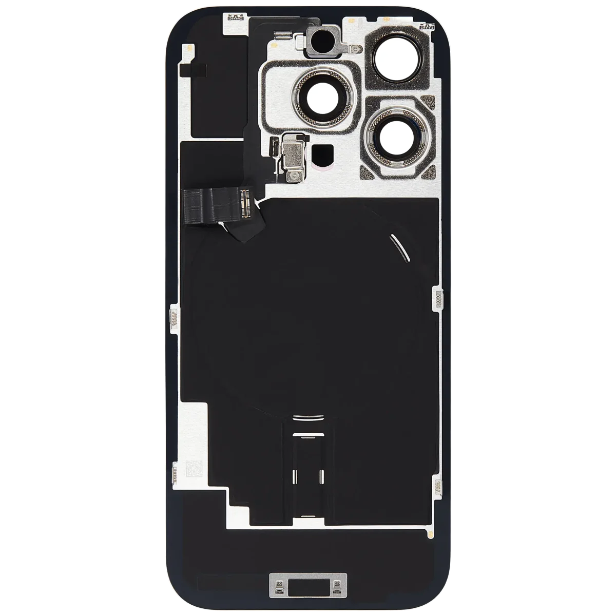Iphone 16 Pro ile Uyumlu Arka Cam Çelik Plakalı Kablosuz NFC Şarj MagSafe Mıknatıs ve El Feneri Esnek ile Uyumlu Full  Beyaz Titanyum - Görsel 4