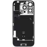 Iphone 16 Pro ile Uyumlu Arka Cam Çelik Plakalı Kablosuz NFC Şarj MagSafe Mıknatıs ve El Feneri Esnek ile Uyumlu Full  Beyaz Titanyum - Görsel 4