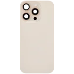 Iphone 16 Pro ile Uyumlu Arka Cam Çelik Plakalı Kablosuz NFC Şarj MagSafe Mıknatıs ve El Feneri Esnek ile Uyumlu Full  Çöl Titanyumu - Görsel 3