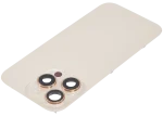 Iphone 16 Pro ile Uyumlu Arka Cam Çelik Plakalı Kablosuz NFC Şarj MagSafe Mıknatıs ve El Feneri Esnek ile Uyumlu Full  Çöl Titanyumu - Görsel 5