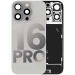 Iphone 16 Pro ile Uyumlu Arka Cam Çelik Plakalı Kablosuz NFC Şarj MagSafe Mıknatıs ve El Feneri Esnek ile Uyumlu Full  Doğal Titanyum