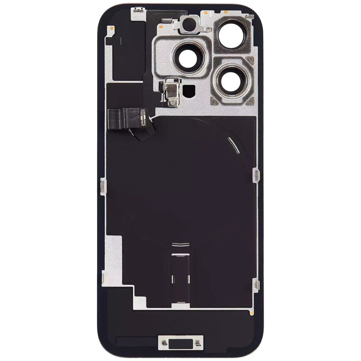 Iphone 16 Pro ile Uyumlu Arka Cam Çelik Plakalı Kablosuz NFC Şarj MagSafe Mıknatıs ve El Feneri Esnek ile Uyumlu Full Doğal Titanyum - Görsel 3