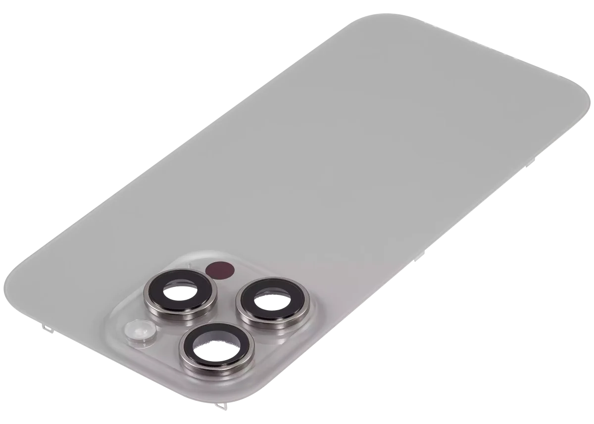 Iphone 16 Pro ile Uyumlu Arka Cam Çelik Plakalı Kablosuz NFC Şarj MagSafe Mıknatıs ve El Feneri Esnek ile Uyumlu Full Doğal Titanyum - Görsel 4