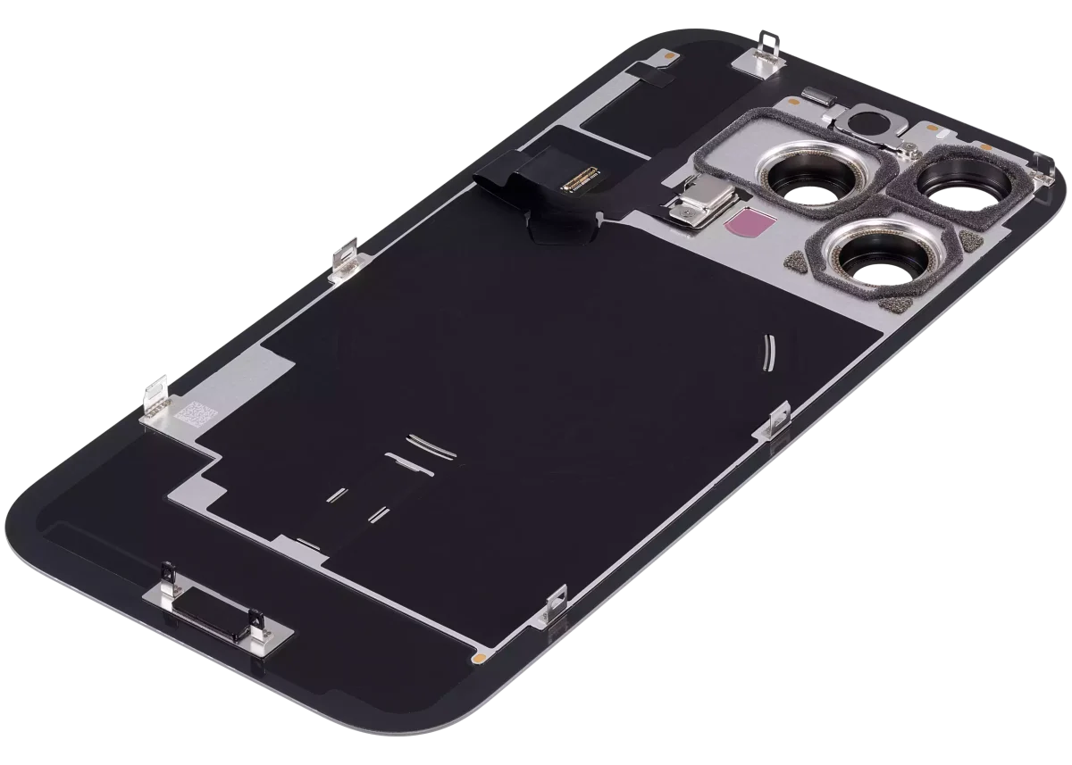 Iphone 16 Pro ile Uyumlu Arka Cam Çelik Plakalı Kablosuz NFC Şarj MagSafe Mıknatıs ve El Feneri Esnek ile Uyumlu Full Doğal Titanyum - Görsel 5