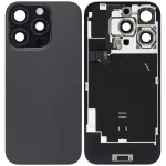 Iphone 16 Pro ile Uyumlu Arka Cam Çelik Plakalı Kablosuz NFC Şarj MagSafe Mıknatıs ve El Feneri Esnek ile Uyumlu Full  Siyah Titanyum - Görsel 2