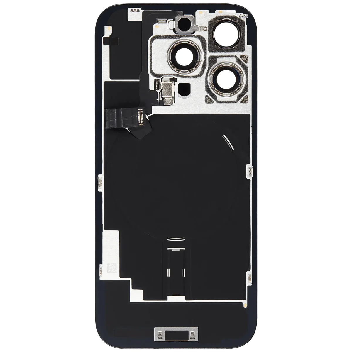 Iphone 16 Pro ile Uyumlu Arka Cam Çelik Plakalı Kablosuz NFC Şarj MagSafe Mıknatıs ve El Feneri Esnek ile Uyumlu Full  Siyah Titanyum - Görsel 4