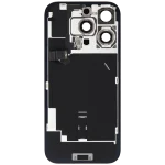 Iphone 16 Pro ile Uyumlu Arka Cam Çelik Plakalı Kablosuz NFC Şarj MagSafe Mıknatıs ve El Feneri Esnek ile Uyumlu Full  Siyah Titanyum - Görsel 4