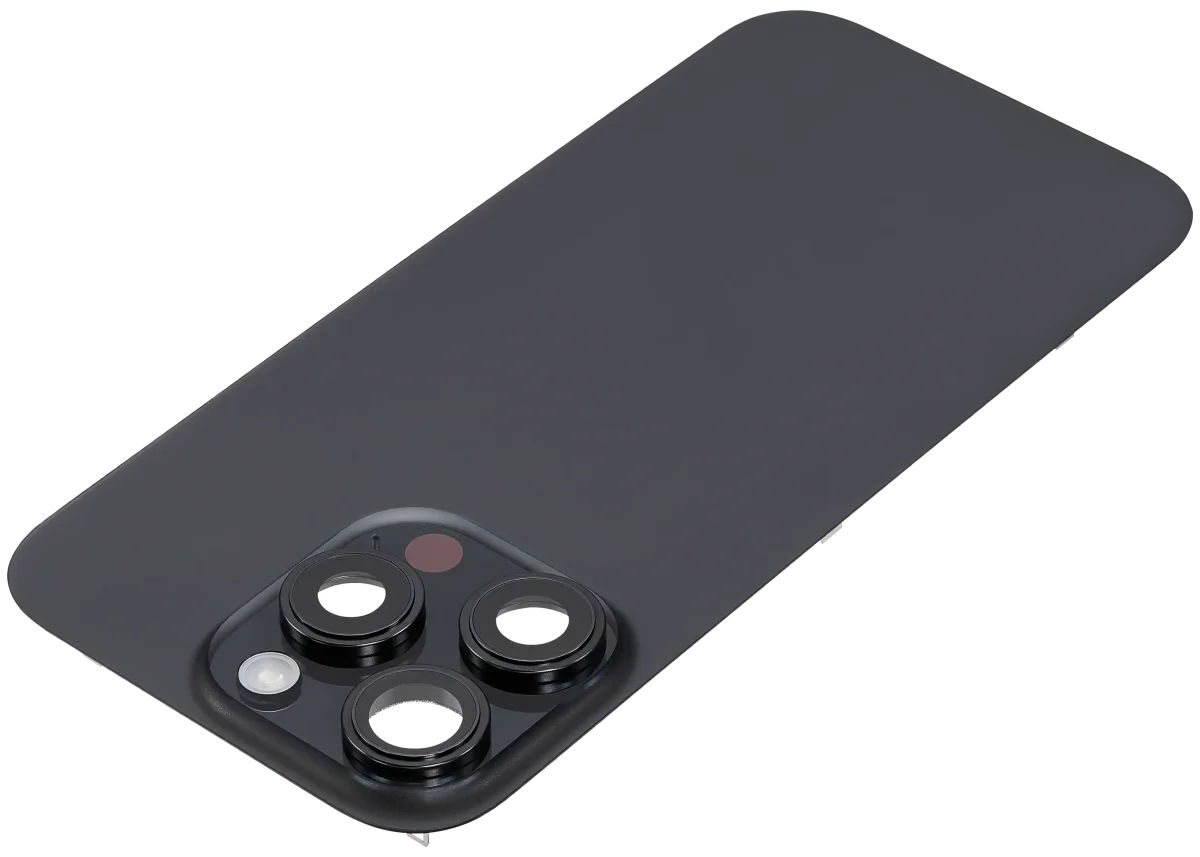 Iphone 16 Pro ile Uyumlu Arka Cam Çelik Plakalı Kablosuz NFC Şarj MagSafe Mıknatıs ve El Feneri Esnek ile Uyumlu Full  Siyah Titanyum - Görsel 5