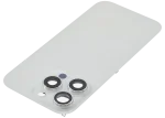 Iphone 16 Pro ile Uyumlu Arka Cam Çelik Plakalı MagSafe Mıknatıs Önceden Takılmış Kapak  Beyaz Titanyum - Görsel 5