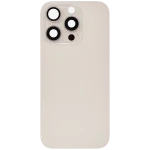 Iphone 16 Pro ile Uyumlu Arka Cam Çelik Plakalı MagSafe Mıknatıs Önceden Takılmış Kapak  Çöl Titanyumu - Görsel 3