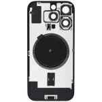 Iphone 16 Pro ile Uyumlu Arka Cam Çelik Plakalı MagSafe Mıknatıs Önceden Takılmış Kapak  Çöl Titanyumu - Görsel 4