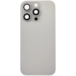 Iphone 16 Pro ile Uyumlu Arka Cam Çelik Plakalı MagSafe Mıknatıs Önceden Takılmış Kapak  Doğal Titanyum - Görsel 3