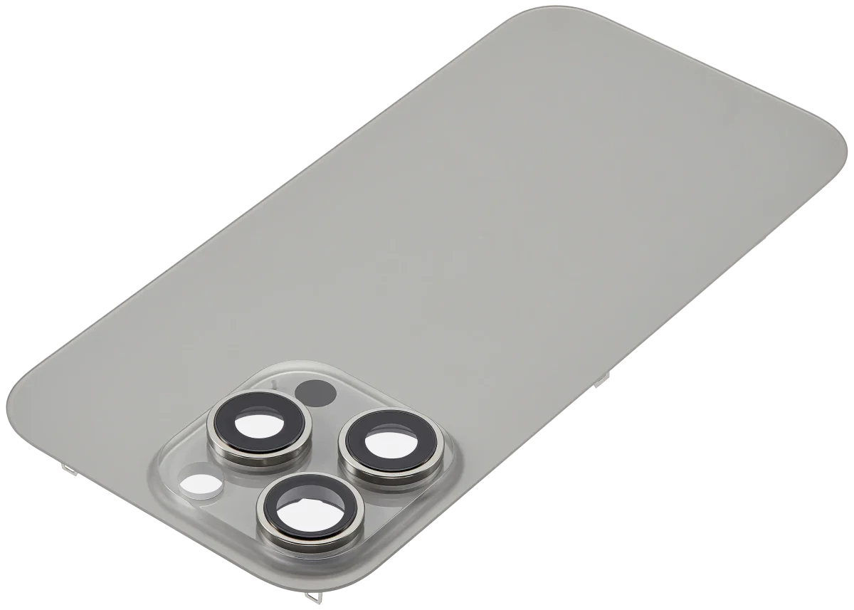 Iphone 16 Pro ile Uyumlu Arka Cam Çelik Plakalı MagSafe Mıknatıs Önceden Takılmış Kapak  Doğal Titanyum - Görsel 5