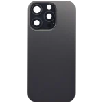 Iphone 16 Pro ile Uyumlu Arka Cam Çelik Plakalı MagSafe Mıknatıs Önceden Takılmış Kapak  Siyah Titanyum - Görsel 3