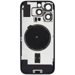 Iphone 16 Pro ile Uyumlu Arka Cam Çelik Plakalı MagSafe Mıknatıs Önceden Takılmış Kapak  Siyah Titanyum - Görsel 4