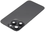 Iphone 16 Pro ile Uyumlu Arka Cam Çelik Plakalı MagSafe Mıknatıs Önceden Takılmış Kapak  Siyah Titanyum - Görsel 5