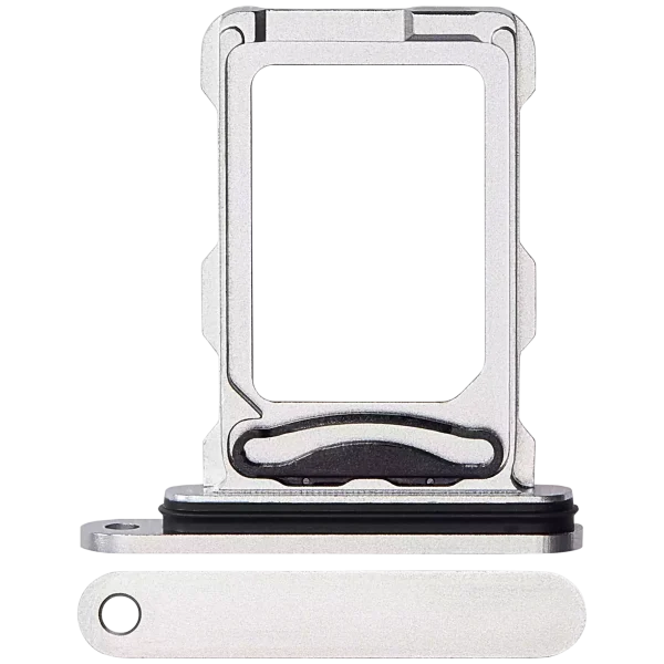 Iphone 16 Pro ile Uyumlu Çift Sim Kart Tepsisi / 16 Pro Max Beyaz Titanyum ile Uyumlu