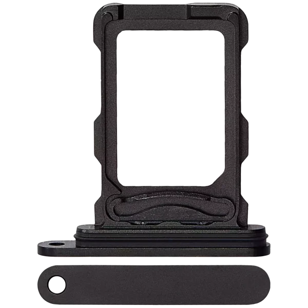 Iphone 16 Pro ile Uyumlu Çift Sim Kart Tepsisi / 16 Pro Max Siyah Titanyum ile Uyumlu
