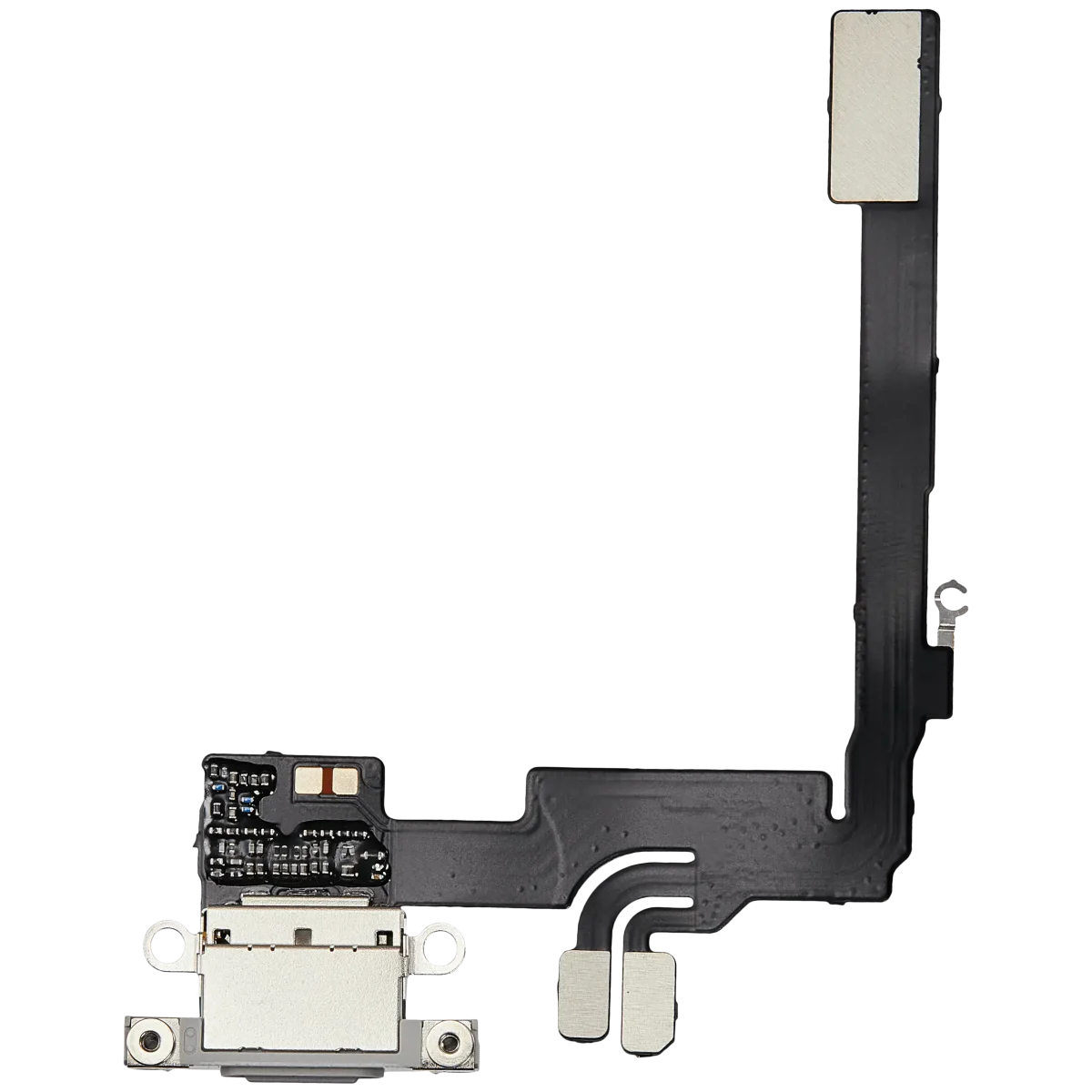 Iphone 16 Pro ile Uyumlu Şarj Portu Esnek Kablosu Aftermarket Plus ile Uyumlu Beyaz Titanyum