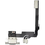 Iphone 16 Pro ile Uyumlu Şarj Portu Esnek Kablosu Aftermarket Plus ile Uyumlu Beyaz Titanyum