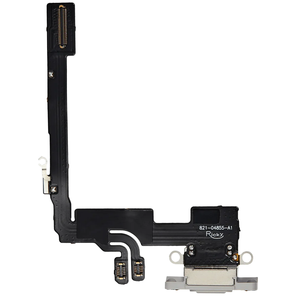 Iphone 16 Pro ile Uyumlu Şarj Portu Esnek Kablosu Aftermarket Plus ile Uyumlu Beyaz Titanyum - Görsel 3