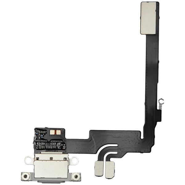Iphone 16 Pro ile Uyumlu Şarj Portu Esnek Kablosu Aftermarket Plus ile Uyumlu Beyaz Titanyum